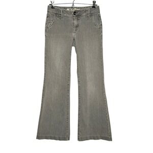 Vintage 2005 Gap Original Long And Lean Jeans Gray Low Rise Flare Y2K Size 1